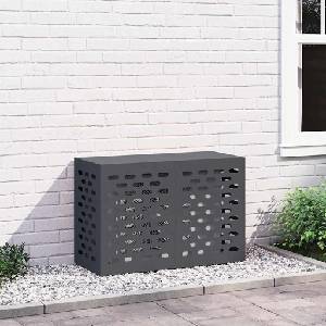 vidaXL Покритие за климатик Антрацит 90 x 40 x 60 см Стомана (865892)