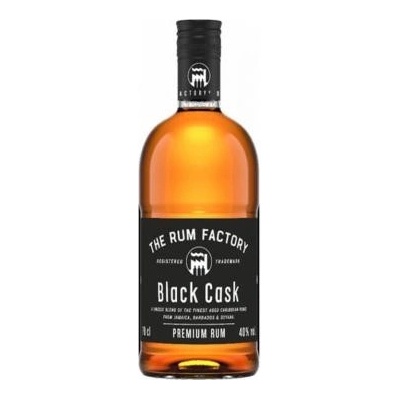 THE RUM FACTORY BLACK CASK 40% 0,7 l (čistá fľaša)