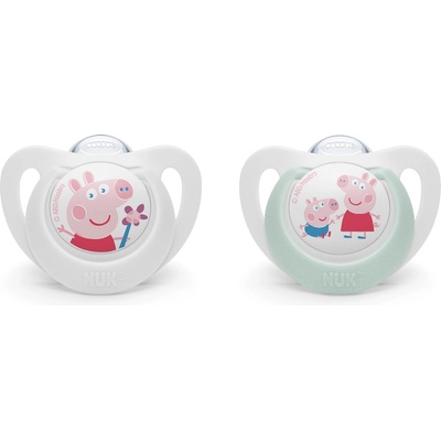 Nuk Силиконови залъгалки Nuk - Peppa Pig, 6-18 месеца, 2 броя (10176335)