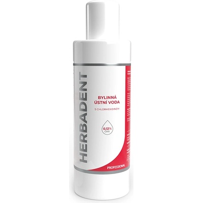 HERBADENT PROFESSIONAL Bylinná ústna voda s chlórhexidínom 240 ml