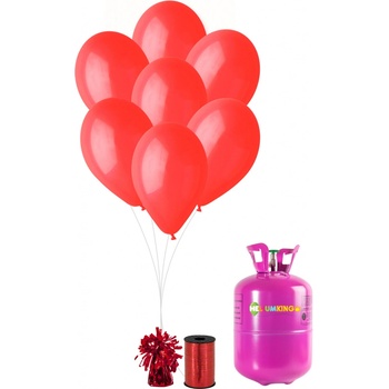 HeliumKing Hélium párty set s červenými balónikmi