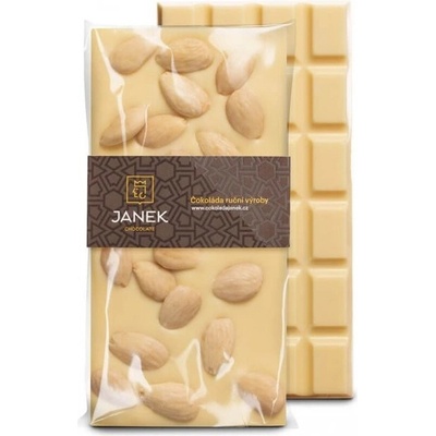 Čokoládovna Janek Bílá s mandlemi 105 g