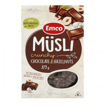 Мюсли с шоколад и лешници Emco 375гр