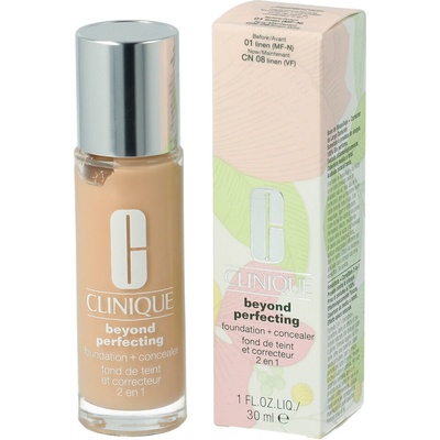Clinique Beyond Perfecting Foundation + korektor hydratačný make-up a korektor v jednom 1 Linen 30 ml