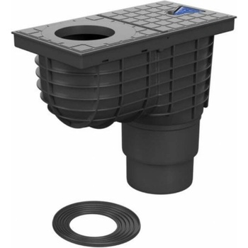 Haco Lapač strešných vôd univerzálny LSVU DN 125/110 čierny