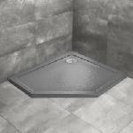 Radaway Петоъгълно душ корито Radaway Doros PT E Stone 90x80 см антрацит акрил дясно (SDRPT9080-01-64SR)