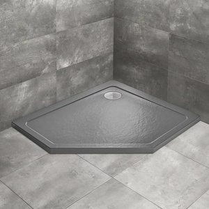 Radaway Петоъгълно душ корито Radaway Doros PT E Stone 90x80 см антрацит акрил дясно (SDRPT9080-01-64SR)