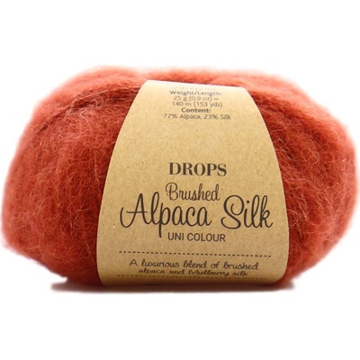 Drops Brushed Alpaca Silk UNI 24 rezavá