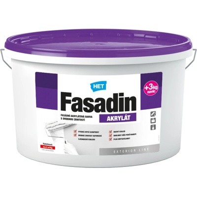 HET FASADIN AKR.FASÁDNÍ BARVA BÍLÁ 15+3 KG