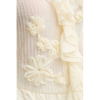 Hoss Intropia Риза Hoss Intropia дамска в бежово със стандартна кройка 6282656 (6282656)