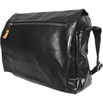 Dvouoddílová černá velká pánská Crossbody taška MAIMAX 335-8
