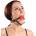 Guilty Топка за уста с отвори и колан за брадичка "simple ball gag" 4.5 см