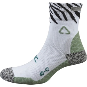 P. A. C P. A. C. Мъжки чорапи за бягане P. A. C. 6.2 Running Reflective Pro Mid Compression Running socks - White / Zebra - размер 44-47 (EU) (201-8959-0112)