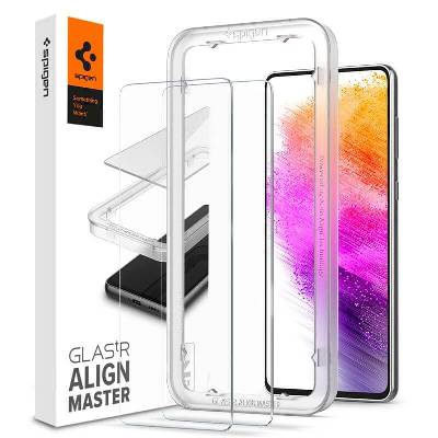 Glass. Tr Align Master Tempered Glass 2 Pack - 2 броя калени стъклени защитни покрития за дисплея на Samsung Galaxy A73 5G (прозрачен)