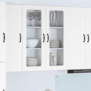 vidaXL Панел за миялна машина Kalmar Лъскаво бяло 80 x 31 x 100 см (884808)