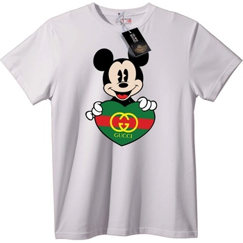 NOONEBRAND Тениска Mickey Mouse Gucci сърце - M, Black