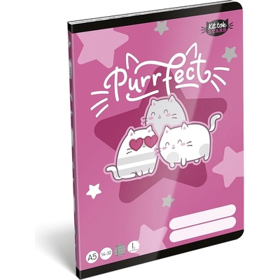 LIZZY Тетрадка с линийка LIZZYSULI A/5 32 страници 14-32 1. клас Kittok Stars Purrfect (7500167002)