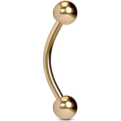 Šperky4U piercing do obočí růžové zlato OB01046RD-1208