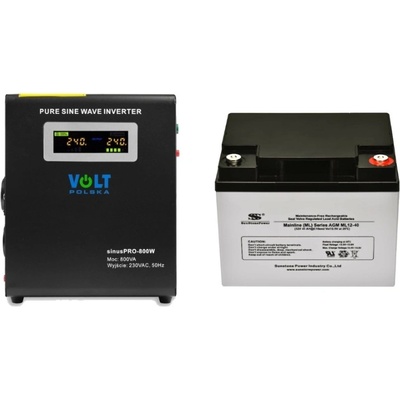 VSelektro záložní zdroj 500W sinusPRO-800W + AKU 40Ah