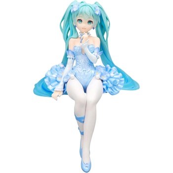Статуетка FuRyu Animation: Hatsune Miku - Hatsune Miku (Noodle Stopper) (Flower Fairy Nemophila Pail Blue Color Ver. ), 15 cm (FRYU36679)