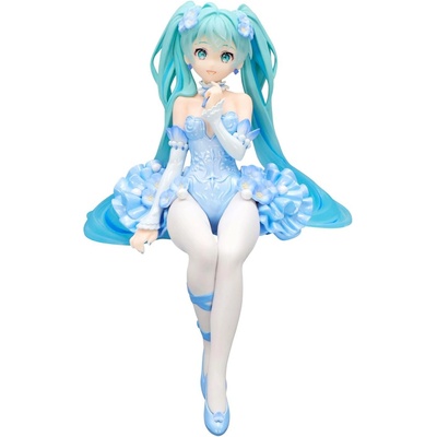 Статуетка FuRyu Animation: Hatsune Miku - Hatsune Miku (Noodle Stopper) (Flower Fairy Nemophila Pail Blue Color Ver. ), 15 cm (FRYU36679)