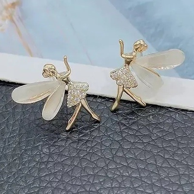 Izmael náušnice Fairies zlatá KP29892