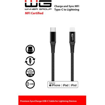 Winner 5084525 USB-C/Lightning datový, 1m, černý