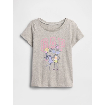 GAP Baby tričko s logem šedá
