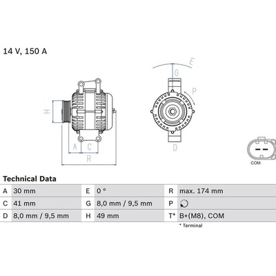 BOSCH 0 986 046 270 generátor (0986046270)