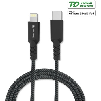 4smarts Кабел 4smarts MFI RAPIDCord 4S465558, от USB-C(м) към Lightning(м), 1m, 87W, черен (4S465558)