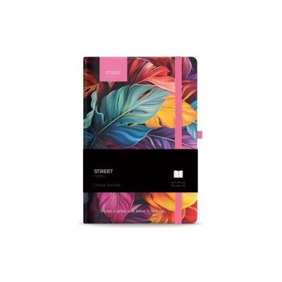 STREET Бележник с ластик Petal B5 96л твърди корици