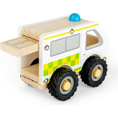 Bigjigs Toys Dřevěná mini sanitka