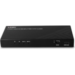 Lindy HDMI 8K60 сплитер с 2 порта, аудио и намаляване на мащаба, Lindy 38534 (38534)