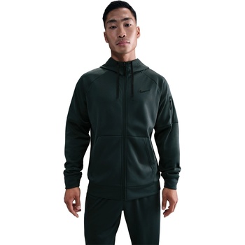 Nike Суичър Nike Dri-FIT Men's Full-Zip Training Hoodie - Seaweed/Black