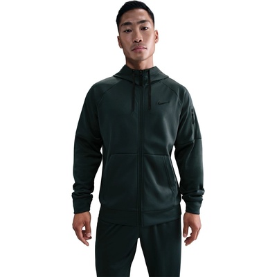 Nike Суичър Nike Dri-FIT Men's Full-Zip Training Hoodie - Seaweed/Black