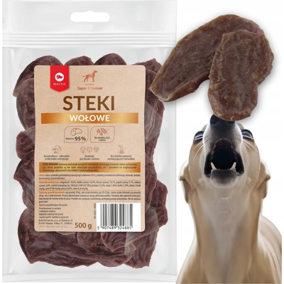 MACED Beef steaks pochoutka pro psy 500 g