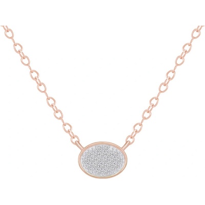 Eppi Oválny minimalistický náhrdelník s diamantmi N37936
