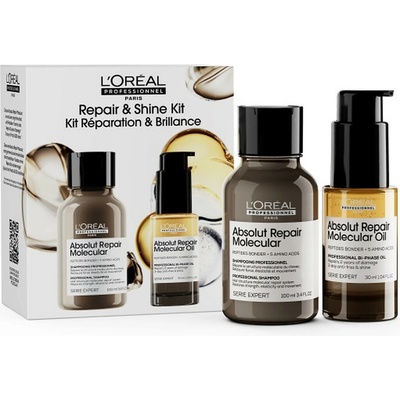 L´oréal Professionnel Serie Expert Absolut repair Molecular Mini Duo Oil Set šampon 100 ml + vlasový olej 30 ml dárková sada