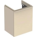 Geberit Долен шкаф Geberit Smyle Square за стенен умивалник, пясъчно сив, 1 врата, десен ограничител, 50 см (500.363.JL.1)