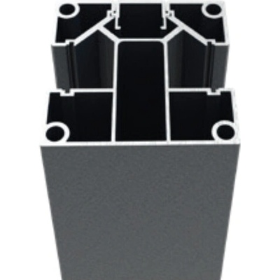 Hliníkový plotový sloupek 70x70 pro lamelové výplně - 1850mm R7016