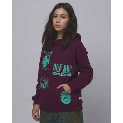 HUF Disorded PO Hoodie E Bloodstone