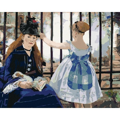 Zuty Malování Podle Čísel U Železnice Édouard Manet 80 x 100 Cm Plátno Rám