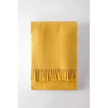 Euromant Жълто одеяло с вафлен десен, 140 x 180 cm Waffel - Euromant (0101200001015AC)