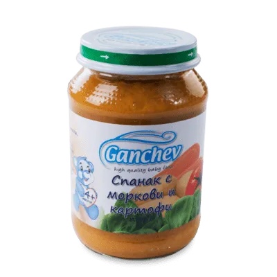 Ганчев пюре Спанак с моркови и картофи
