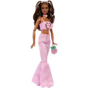 Barbie Кукла Barbie Deluxe Style - Розов тоалет с разкроени панталони и чанта Роза (JJN72)