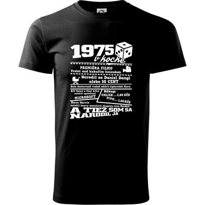 1975 v kocke klasické pánske tričko