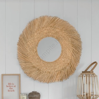 Atmosphera - Огледало AEL Ø 80 см тръстика (P6721)