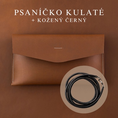 Wood Style psaníčko Kulaté kožený Černý Hnědé