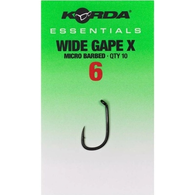 Korda Háčky Essentials Wide Gape X Barbed 10ks Vel. 6