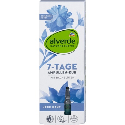 alverde NATURKOSMETIK týdenní pleťová kúra Bachovy květy 7x1 7 ml